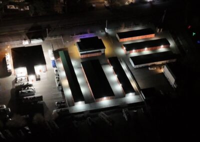 Anvil Storage Oliver Aerial photo at night